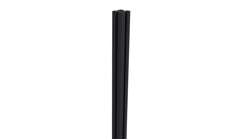 Pali in alluminio planeo da cementare - Nero 8 x 8 x 150 cm, con cappuccio incluso