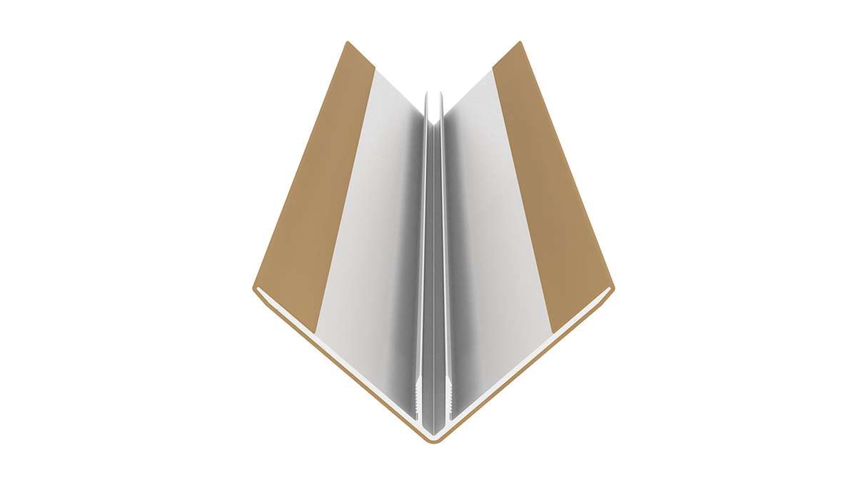 planeo LINEA - Alu CoEx Außeneckprofil Sand 3000 x 66 x 66 mm