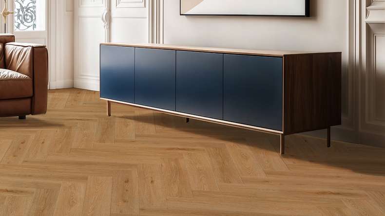 Gerflor Klebevinyl - Creation 55 Aquinoah Honey | Herringbone