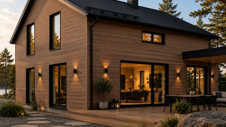 planeo NOVA - Pannello per facciate in WPC CoEx Classic, teak, 2,90 m