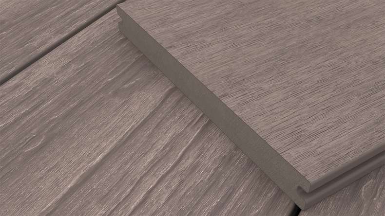 planeo MAXLine Antik - 3m WPC CoEx ummantelte XL Terrassendiele Massiv - Grau rustikal strukturiert/glatt gebürstet