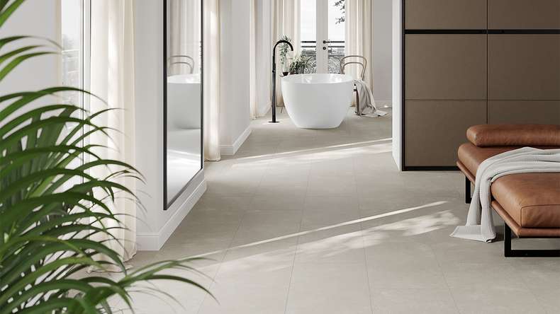 planeo Rigid Klick Vinyl - Stone Crema | Trittschalldämmung integr. (100P3010)