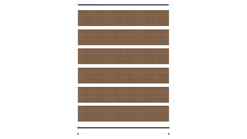 planeo INFINITY XL-Board - WPC CoEx Clôture à emboîter Burma Teck 176 x 183