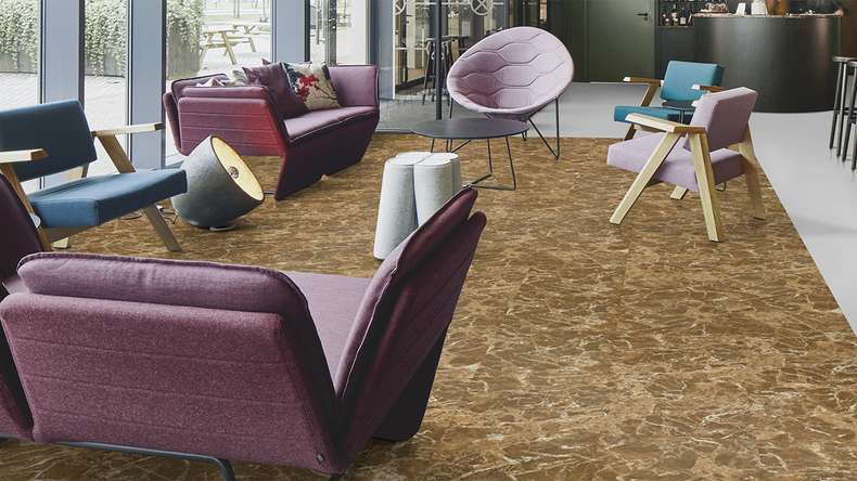 Forbo Allura Material 55 Vinyle adhésif - Ochre Marble (636782DR5_con)