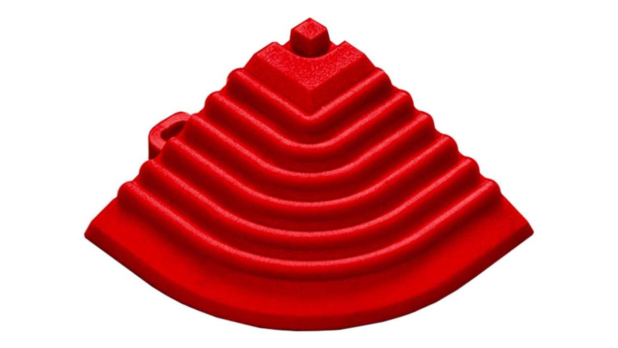 Élément d'angle planeo pour dalles à emboîter 40 x 40 cm - rouge