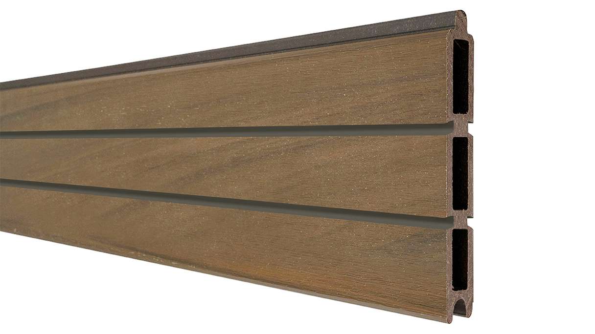 planeo Gardence Trendy - BPC Rhombus Einzelprofil Teak co-extrudiert