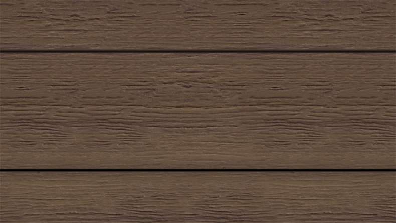 planeo ANTIKWoodline - Lame de terrasse en WPC CoEx, profilé composite léger - Ipe brun 3 m - aspect rustique/brossé lisse