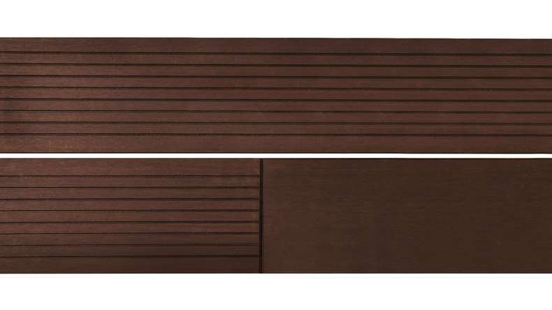 planeo Holzterrasse Massivdiele Bambus Dunkel glatt/fein genutet - 1850 x 137 x 20 mm