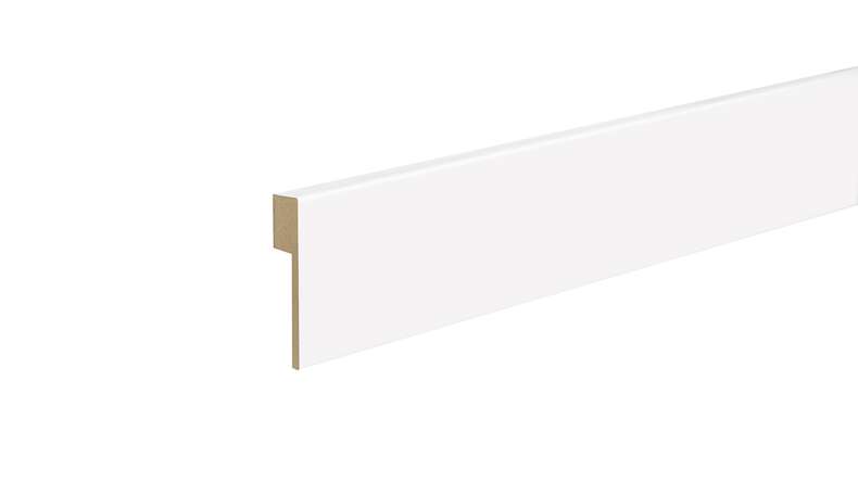 Baguette de recouvrement pour carrelage MDF 16x100x2500 mm, blanc Modern 10 x 70 mm