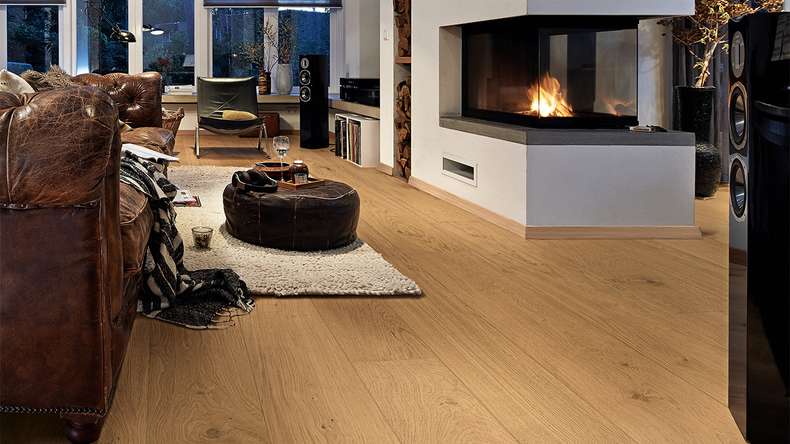 Sol en bois MEISTER Lindura HD 400 - 08936 Chêne animé pur ultramat 2200 x 205 x 11 mm (500214-2200205-08936)
