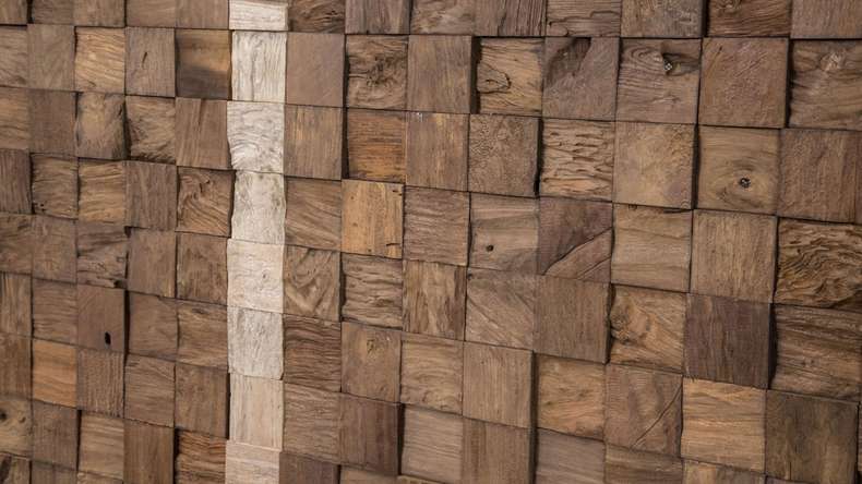 Skaben WoodWall - Cube en bois de teck Sulawesi
