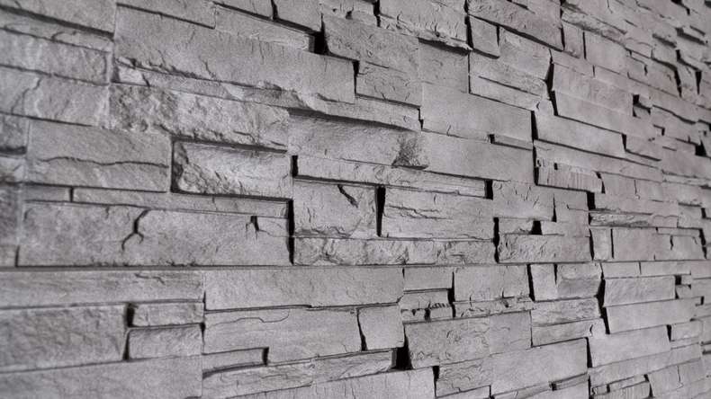 pannello per facciate planeo effetto pietra - NoviStone Antracite 1054 x 334 mm
