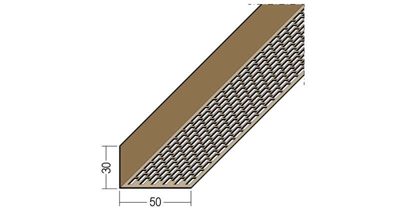 planeo Protect Lüftungswinkelprofil - LÜW 30x50x2500mm braun