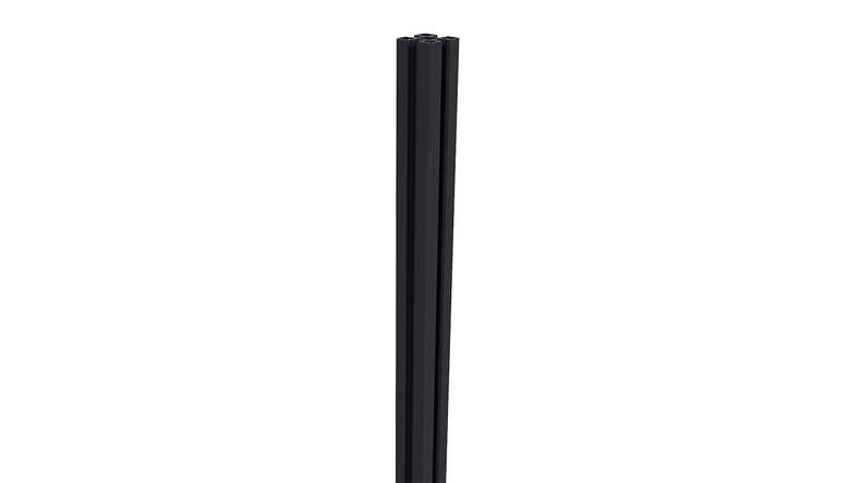 planeo Aluminium Pfosten zum Einbetonieren - Schwarz 8 x 8 x 240  cm inkl. Pfostenkappe 