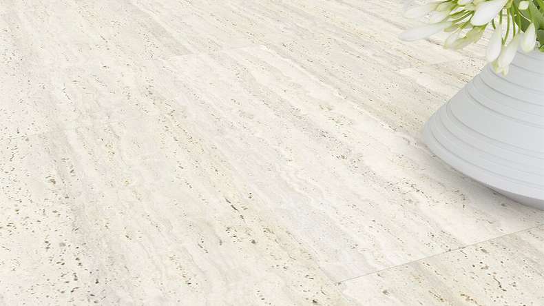Gerflor Sol PVC clipsable - Senso Clic Travertin Ivory | Made in Europe (60981511)
