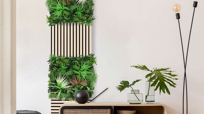planeo Akustikpaneel - MixWall Leaf Mood Exotic Mixed Flora 52 x 52 cm | Kunstpflanze (PLMW-71111)