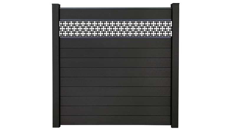 planeo Gardence Strong - BPC-Steckzaun Oriental Anthrazitgrau 180 x 180 cm
