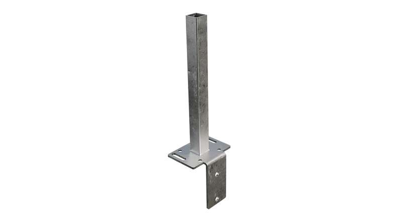 planeo Gardence Metallic - GJ 49 L-Stein Konsole 16 x 12 x 40 cm zum Aufdübeln mit integriertem Montageadapter und Senkschrauben M8 x 35 mm