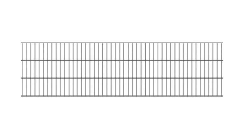 Doppelstabmattenzaun leicht 6/5/6 Feuerverzinkt - 630 x 2510 mm
