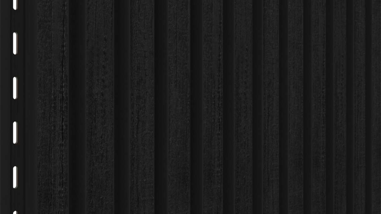 planeo LINEA Slim - Bardage de façade en WPC CoEx noir 2900 x 215 mm