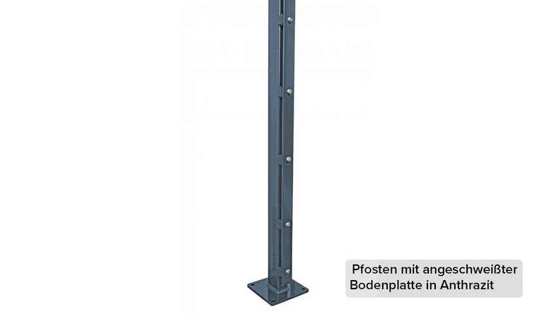 Poteau d'angle de type FB galvanisé à chaud pour clôture à double maille