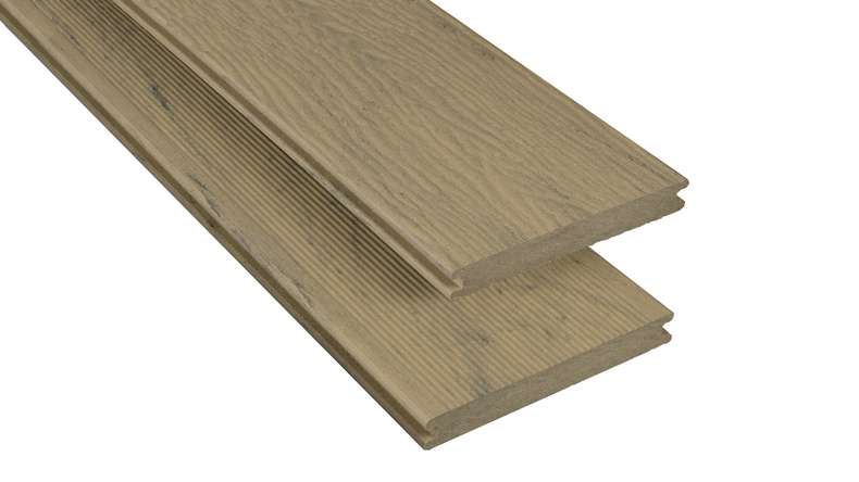 planeo WPC - Terrassendiele massiv Samtesche matt 4,00m - geprägt