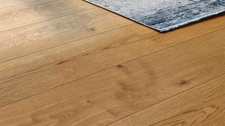 Sol en bois MEISTER Lindura HD 400 - 08900 Chêne animé huilé naturel 2200 x 270 x 11 mm (500213-2200270-08900)