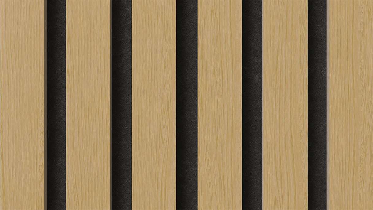 planeo Akustikpaneele - Eiche Natur 2480 x 600 x 21.5 mm | schwer entflammbar Brandschutz Klasse B