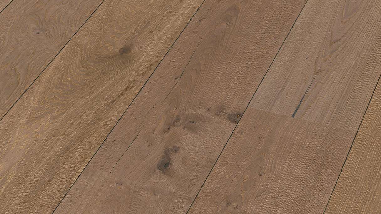 Sol en bois MEISTER Lindura HD 400 - 08905 Chêne authentique greige huilé naturel 2200 x 270 x 11 mm (500213-2200270-08905)