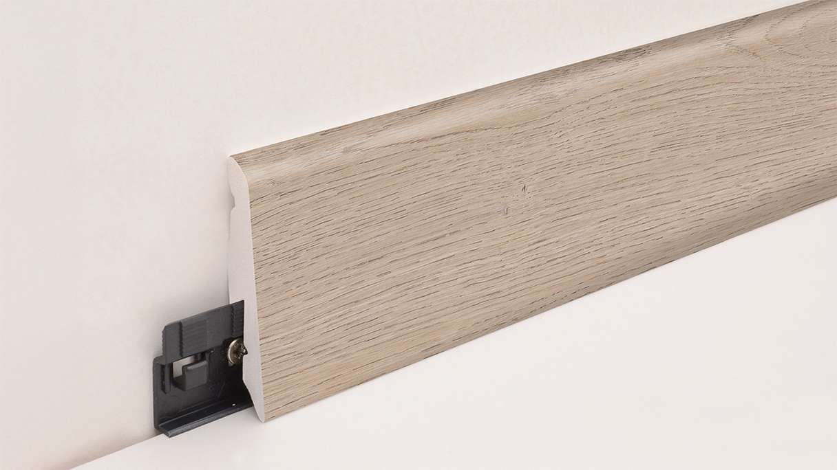 planeo Plinthe SolutionX 2en1 - 2400 x 14 x 58 mm Chêne Crème (SL0097)