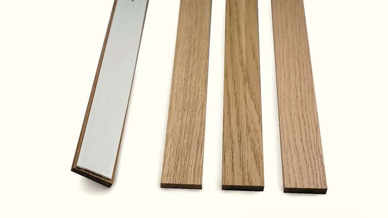 Skaben Akustikpaneele SilentWall Easy-Sticks - Eiche Rustikal - 250 x 3,45 cm 4 Stk.