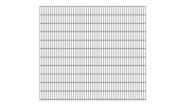 Doppelstabmattenzaun schwer 8/6/8 RAL 7016 Anthrazit - 2230 x 2510 mm