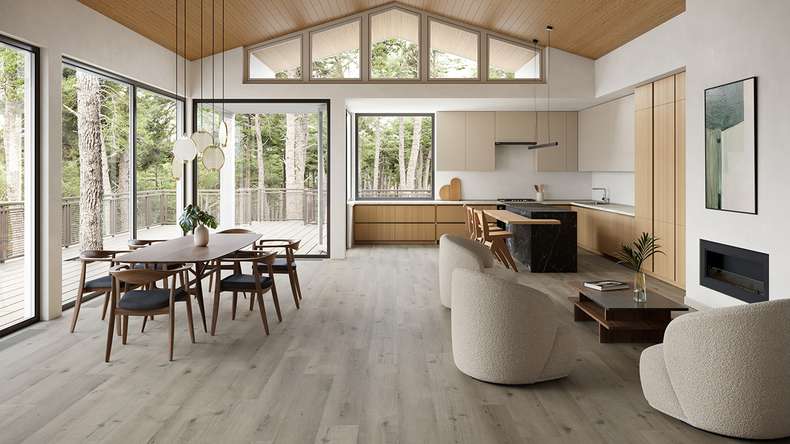 planeo WPC Vinile ad incastro - PUREtec MAX 70 EIR Light Grey Oak | Isolamento acustico integrato (RP-A50-5)