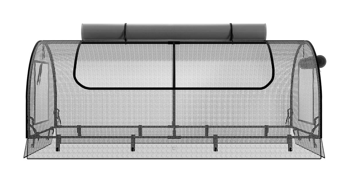 planeo Rehausse pour plate-bande surélevée Filet PE - blanc 149.9 x 69.4 x 62 cm