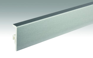 MEISTER Sockelleisten Fußleisten Edelstahl DF 063 - 2380 x 60 x 16 mm (200014-2380-00063 - 694923063)