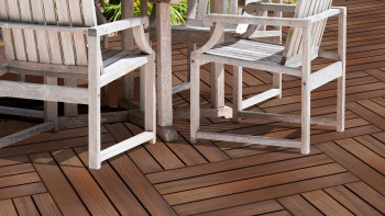 planeo Klickfliese Thermo Esche XL - 4 Latten Glatt