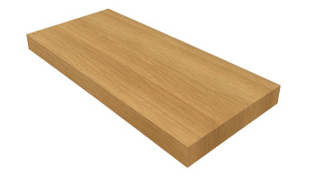 planeo Blockstufe Gerade 40mm Tischlerplatte + Vinyl | Dekor und Abmessung individuell wählbar