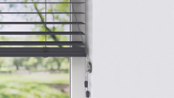 planeo Kunststoff Jalousie - PVC in Holzoptik 50mm Anthrazit