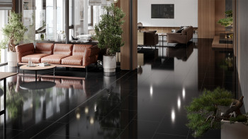 planeo Laminat - MAX Schwarz Hochglanz