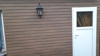 planeo Fassado - WPC Rhombusleiste MASSIV Fassadenverkleidung Braun 4m | 5m | 6m