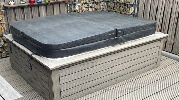 planeo Fassado - WPC Rhombusleiste MASSIV Fassadenverkleidung Steingrau 4m | 5m | 6m