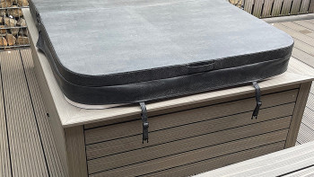 planeo Fassado - WPC Rhombusleiste MASSIV Fassadenverkleidung Steingrau 4m | 5m | 6m