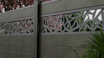 planeo Gardence Strong - BPC-Steckzaun Triangle Anthrazitgrau 180 x 180 cm