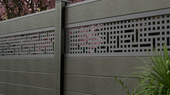 planeo Gardence Strong - BPC-Steckzaun Mesh Anthrazitgrau 180 x 180 cm