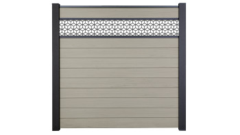 planeo Gardence Strong - BPC-Steckzaun Cube Bi-Color Sand 180 x 180 cm