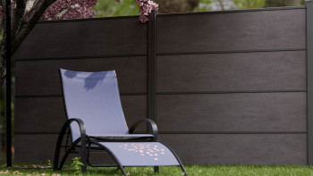 planeo Gardence Resistant - HPL-Steckzaun Anthrazitgrau 180 x 183 cm