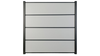 planeo Gardence Resistant - HPL-Steckzaun Uni Grau 180 x 183 cm