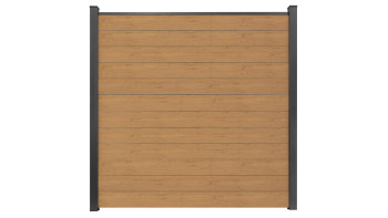 planeo Gardence Simply Small - PVC-Steckzaun Asteiche Natur 180 x 180 cm