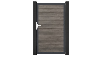 planeo Gardence Simply Small - PVC-Universaltor Monument Oak mit Alu-Rahmen in Anthrazit | DB703 100 x 180 cm