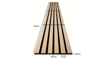 Skaben Akustikpaneele SilentWall Compact - Eiche Hellbraun - 244 x 30,5 cm
